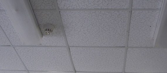 Asbestos in ceiling tiles